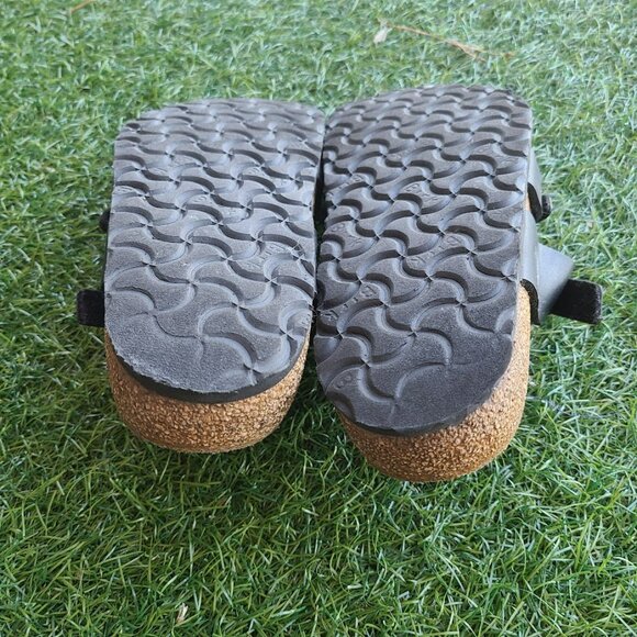 Birkenstock Mayari Black Leather Sandals Women’s 37 ( 6.5-7 ) | Strappy Toe Loop - Picture 9 of 11